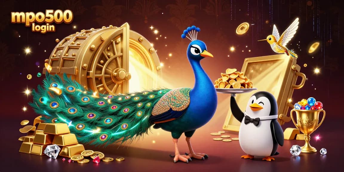 Experience winning moments with mpo500 login featuring vibrant casino elements and characters.