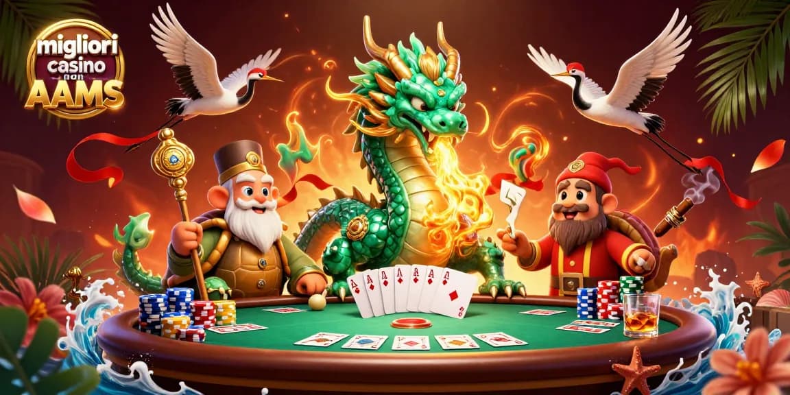 Vivi un'azione emozionante nei migliori casino non AAMS con simboli fortunati e personaggi vivaci.