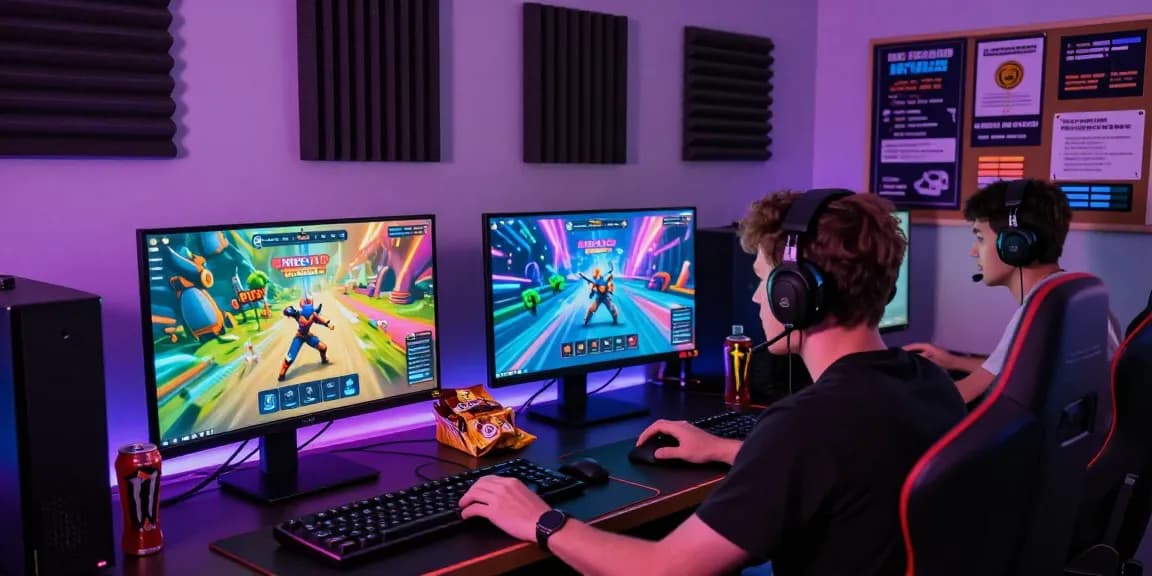 Exciting gaming setup with players enjoying deposit pulsa tanpa potongan features of Hwgslot online platform.