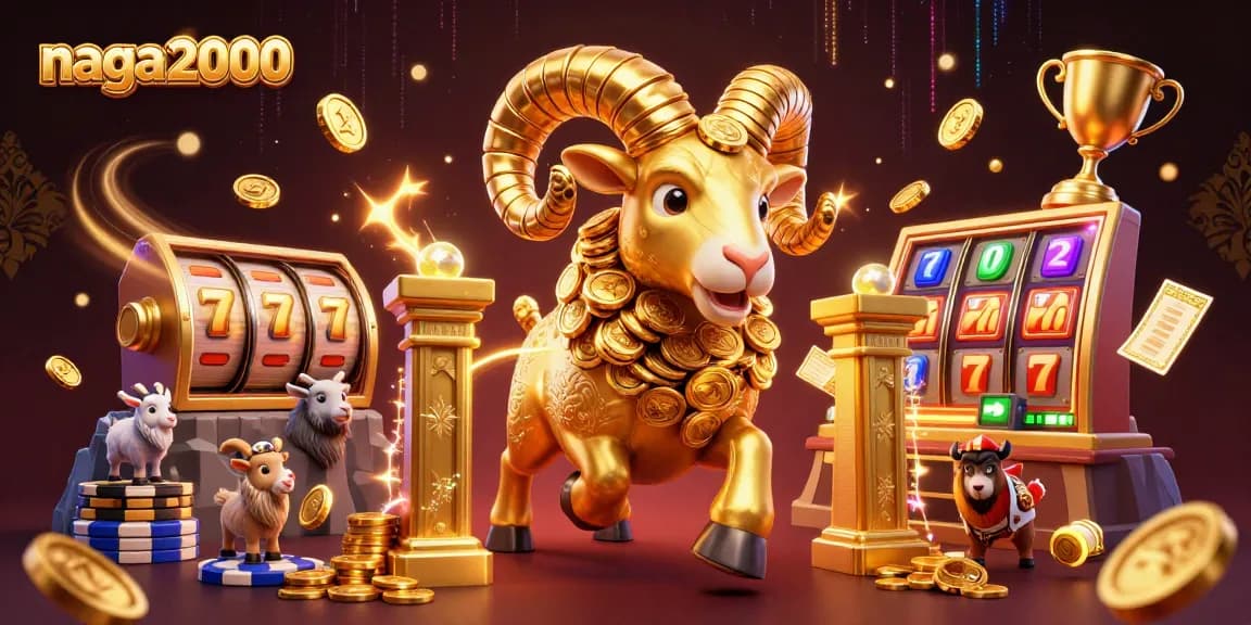 Naga2000 mengajak pemain untuk merasakan kemeriahan slot dengan ram emas berlari cepat di gerbang emas.