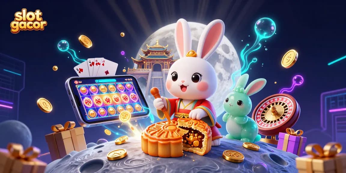 Engage with slot gacor's vibrant scene featuring traditional characters and colorful casino elements for ultimate gaming excitement.
