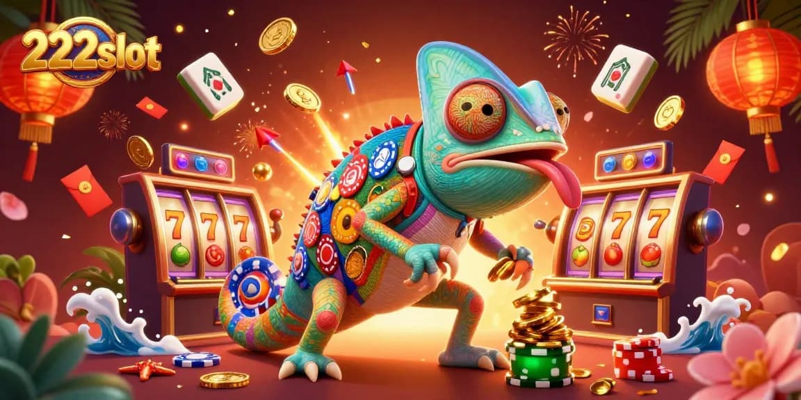 Menangkan jackpot di 222slot dengan simbol keberuntungan dan suasana kasino yang meriah.
