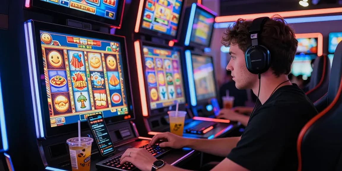 Pengalaman bermain slot yang mendebarkan dengan mesin slot online berwarna cerah.