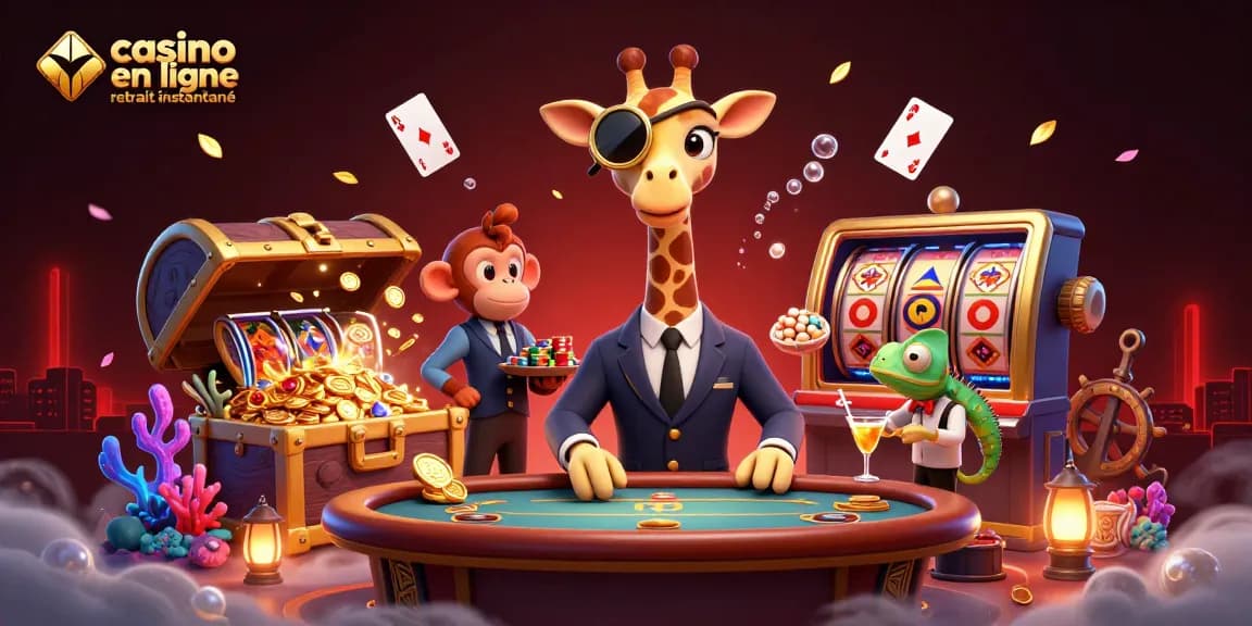 Profitez des gains rapides avec un casino en ligne retrait instantané illustrant la chance et l'exclusivité.