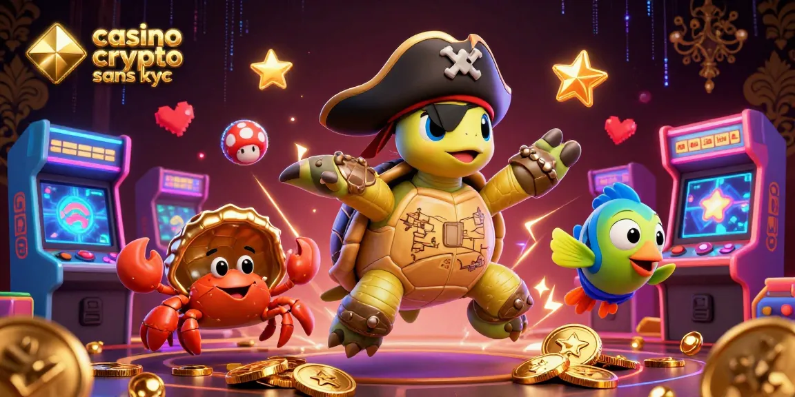 Jouez à casino crypto sans kyc avec des personnages colorés et des éléments de jeu lumineux