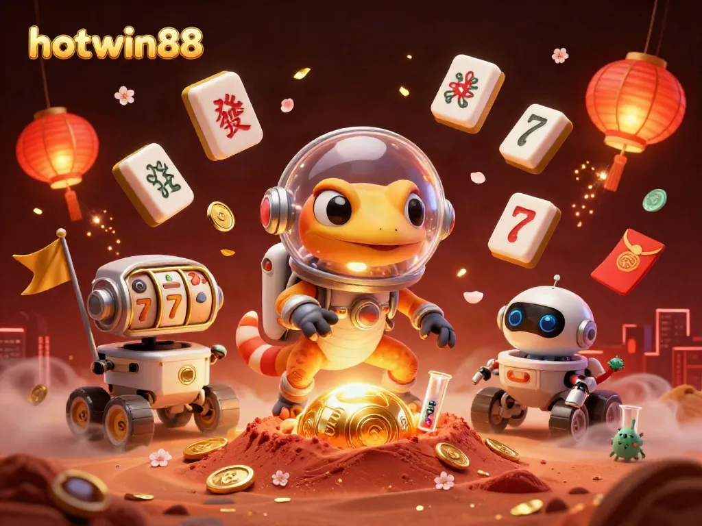 Experience excitement at hotwin88 with a vibrant Martian casino adventure featuring thrilling slot reels.