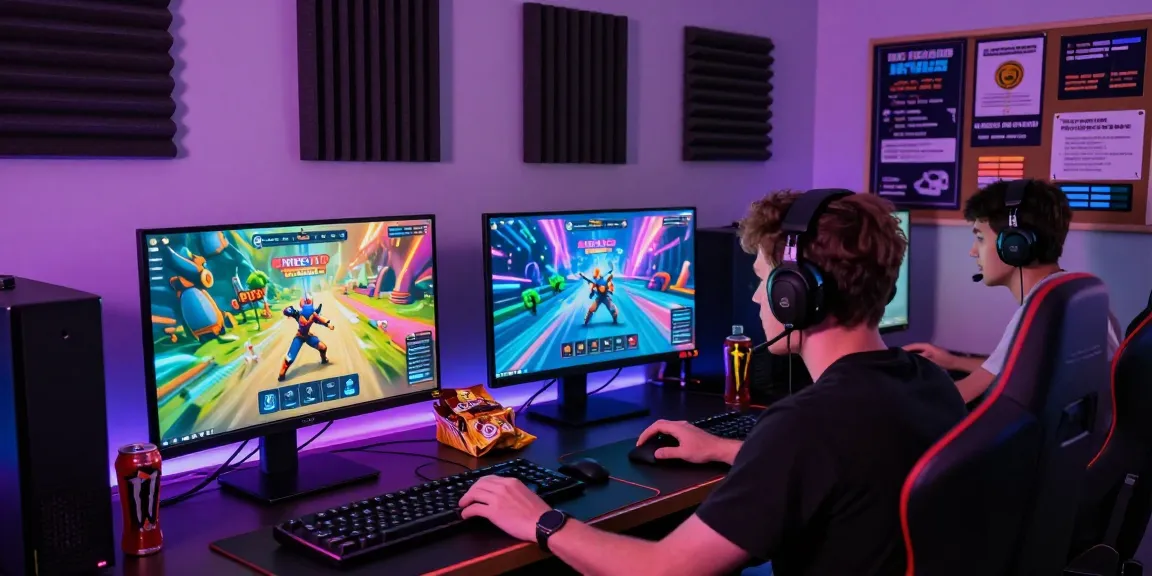 Exciting gaming setup with players enjoying deposit pulsa tanpa potongan features of Hwgslot online platform.