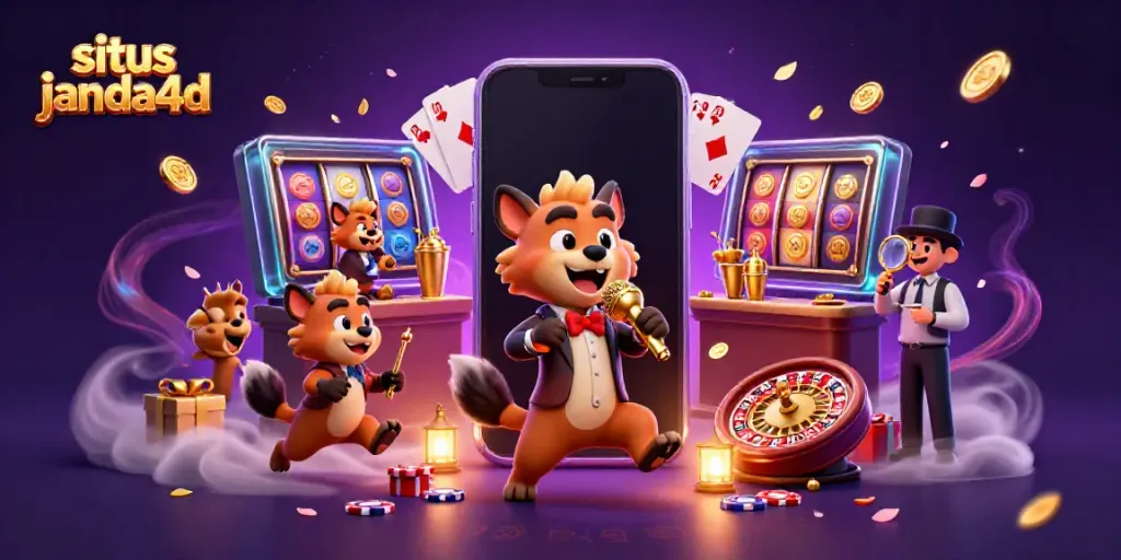 Gambarkan suasana casino komedi dengan situs janda4d yang menyajikan pertunjukan dan permainan menarik.
