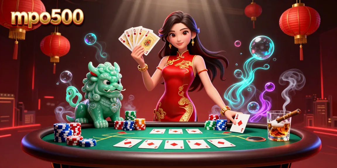 Experience thrilling gameplay at mpo500 with an engaging 3D casino scene featuring stunning visuals and characters.
