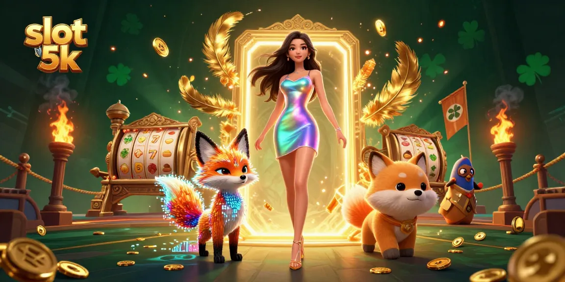 Experience the thrill of slot 5k with vibrant visuals of jackpot-winning slots and dynamic gameplay.