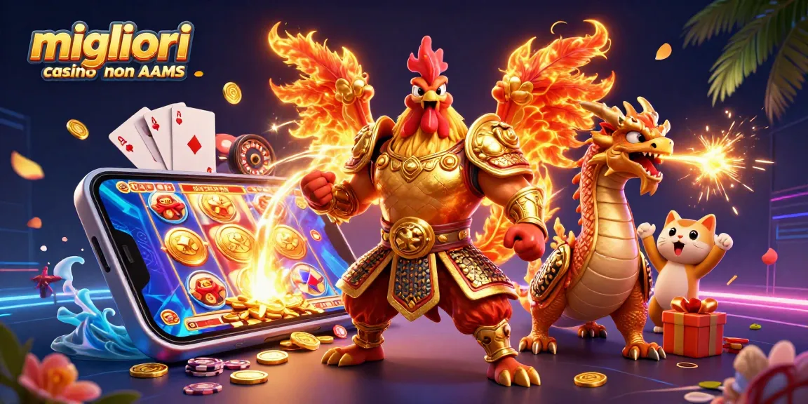 Scopri un'azione dinamica con i migliori casino non AAMS in questa emozionante scena di gioco caratterizzata da personaggi unici.