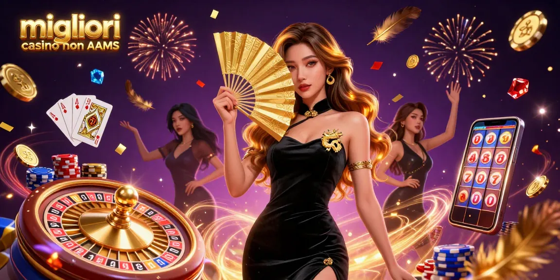 Scopri l'energia dei migliori casino non AAMS con elementi di gioco vibranti, monete d'oro e un'atmosfera straordinaria.