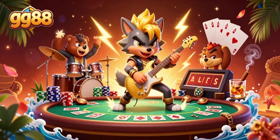 Experience thrilling jackpots at gg88 with vibrant casino scenes and dynamic characters.