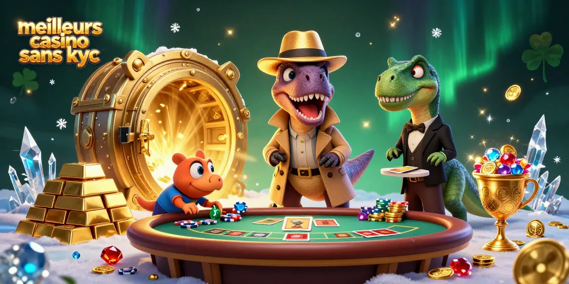Jouez aux meilleurs casinos sans KYC avec cette illustration dynamique de personnages intrigants au blackjack.