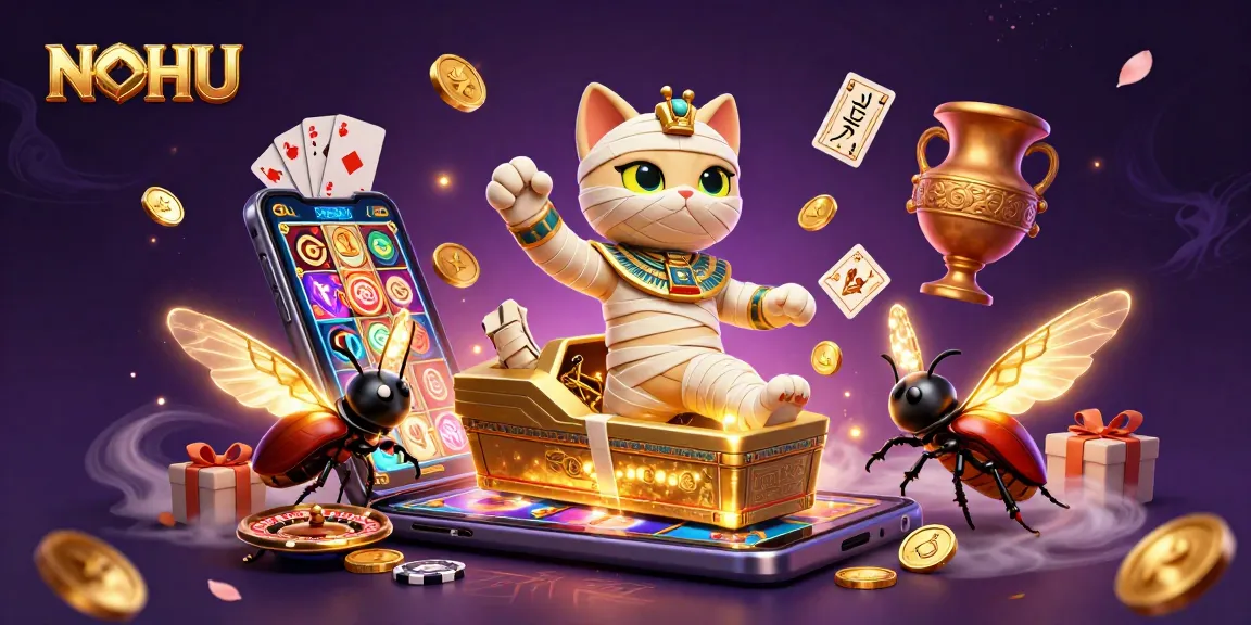 Engage with NOHU to experience a vibrant 3D scene of dynamic gambling elements and characters.