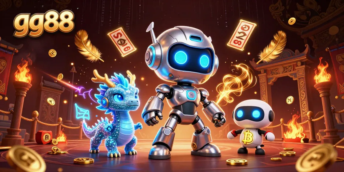 Experience thrilling gameplay with gg88's vibrant casino scene featuring futuristic characters and dazzling visuals.