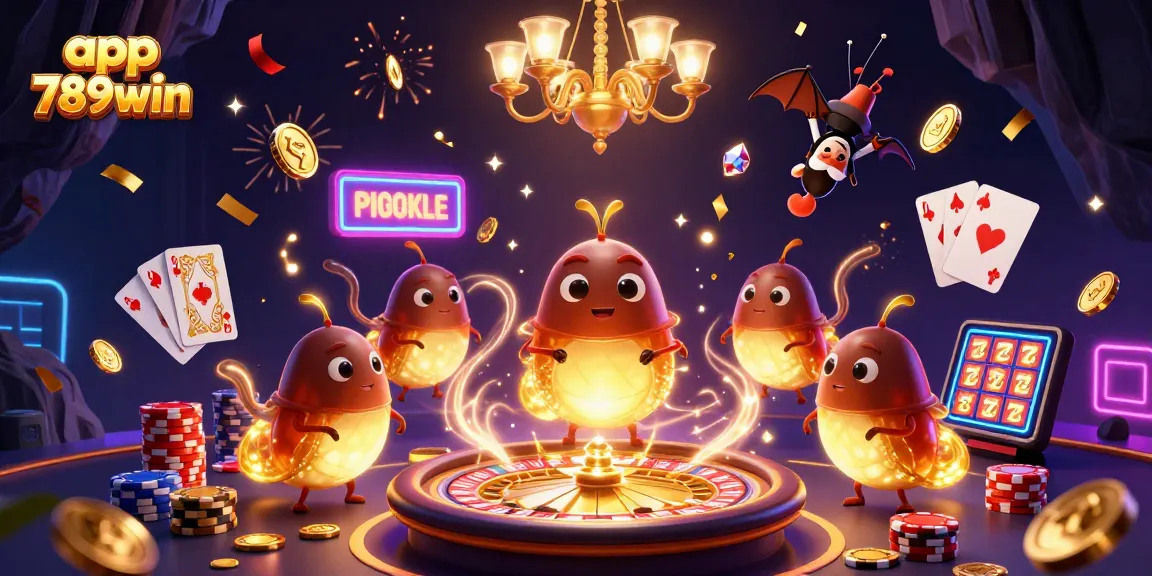 Experience thrilling games with app 789win in a vibrant casino setting illuminated by glowworms.