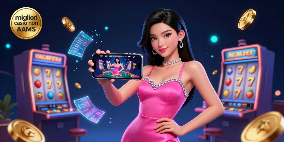 Migliori casino non AAMS: Interagisci con giochi dal vivo su uno smartphone in questa vivace scena di casinò.