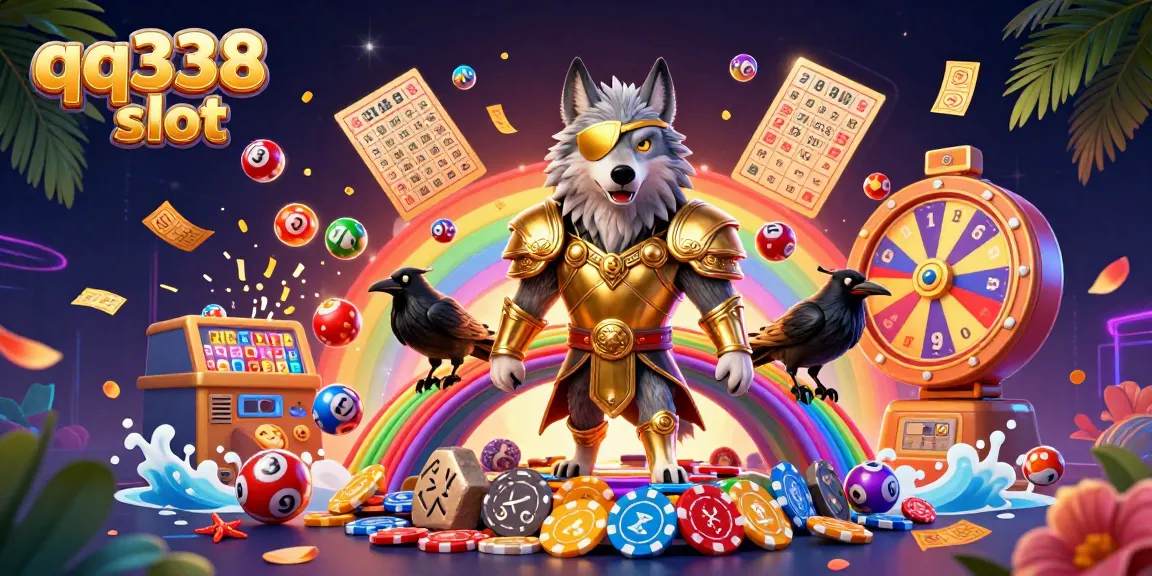 Experience thrilling gameplay with qq338 slot in a vibrant 3D casino scene packed with dynamic elements.
