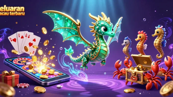 Keluaran macau terbaru: Experience the thrill of this animated underwater casino scene featuring a dragon and immersive gaming elements.
