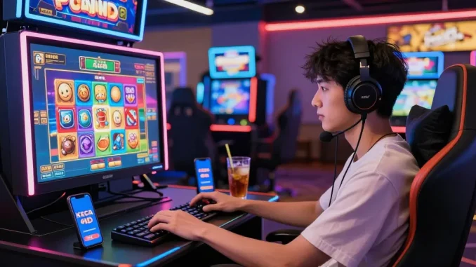 Exciting KECAK4D online slot gaming scene with vibrant graphics and player immersion.