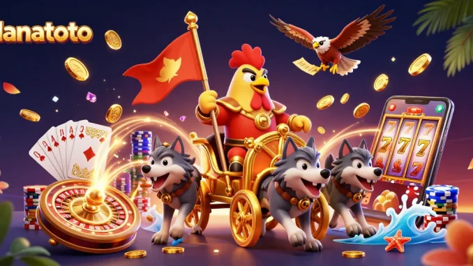 Experience exhilarating wins with danatoto in an action-packed 3D gambling illustration