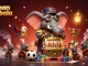 Experience taruhan odds bola with a steampunk elephant and dynamic betting elements in this vibrant illustration.