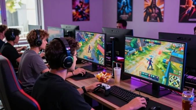 Pengalaman bermain di https://levitraps.com dengan gamer beragam, suasana bermain konsol yang energik.